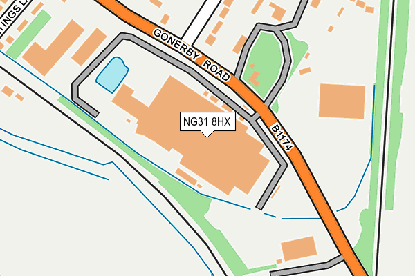 NG31 8HX map - OS OpenMap – Local (Ordnance Survey) NG31 8HX map - OS OpenMap – Local (Ordnance Survey)