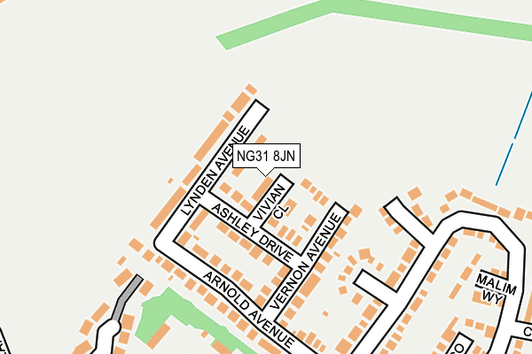 NG31 8JN map - OS OpenMap – Local (Ordnance Survey) NG31 8JN map - OS OpenMap – Local (Ordnance Survey)