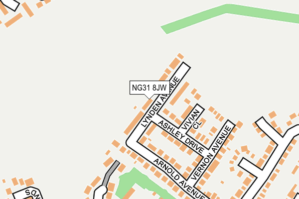 NG31 8JW map - OS OpenMap – Local (Ordnance Survey) NG31 8JW map - OS OpenMap – Local (Ordnance Survey)