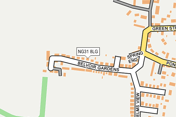 NG31 8LG map - OS OpenMap – Local (Ordnance Survey) NG31 8LG map - OS OpenMap – Local (Ordnance Survey)