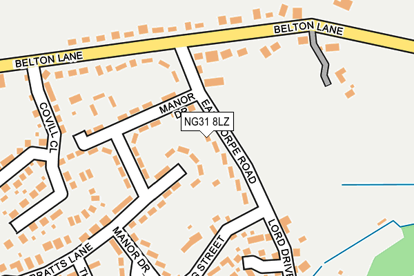 NG31 8LZ map - OS OpenMap – Local (Ordnance Survey) NG31 8LZ map - OS OpenMap – Local (Ordnance Survey)