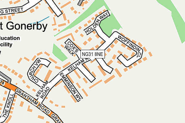 NG31 8NE map - OS OpenMap – Local (Ordnance Survey) NG31 8NE map - OS OpenMap – Local (Ordnance Survey)