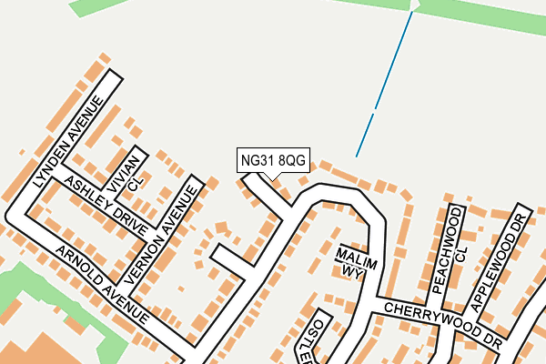 NG31 8QG map - OS OpenMap – Local (Ordnance Survey) NG31 8QG map - OS OpenMap – Local (Ordnance Survey)