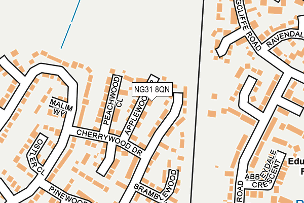 NG31 8QN map - OS OpenMap – Local (Ordnance Survey) NG31 8QN map - OS OpenMap – Local (Ordnance Survey)