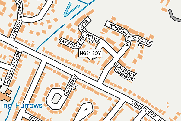 NG31 8QY map - OS OpenMap – Local (Ordnance Survey) NG31 8QY map - OS OpenMap – Local (Ordnance Survey)
