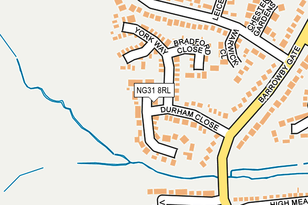 NG31 8RL map - OS OpenMap – Local (Ordnance Survey) NG31 8RL map - OS OpenMap – Local (Ordnance Survey)