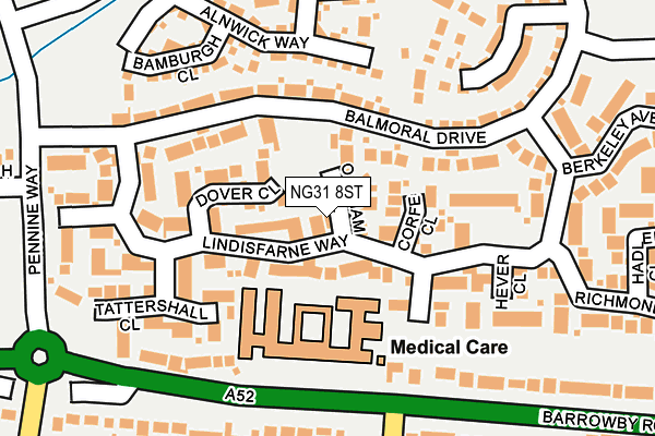 NG31 8ST map - OS OpenMap – Local (Ordnance Survey) NG31 8ST map - OS OpenMap – Local (Ordnance Survey)