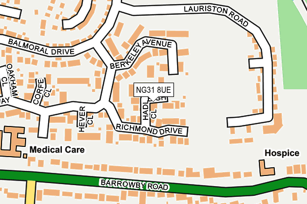NG31 8UE map - OS OpenMap – Local (Ordnance Survey) NG31 8UE map - OS OpenMap – Local (Ordnance Survey)