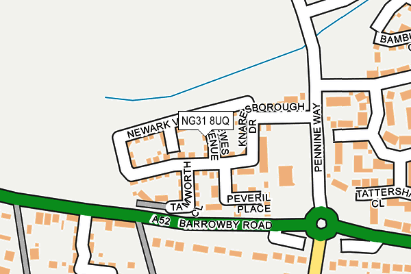 NG31 8UQ map - OS OpenMap – Local (Ordnance Survey) NG31 8UQ map - OS OpenMap – Local (Ordnance Survey)