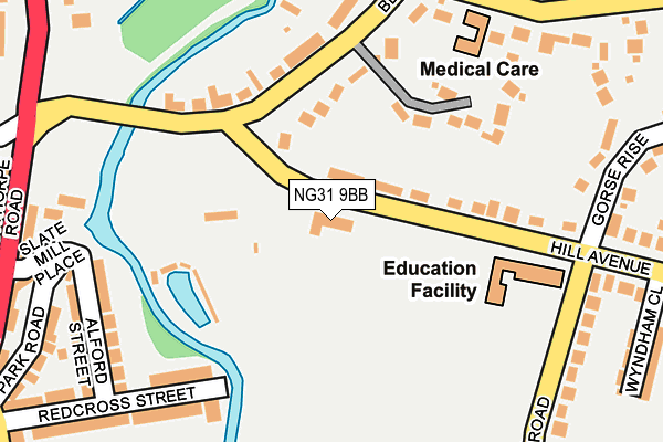 NG31 9BB map - OS OpenMap – Local (Ordnance Survey) NG31 9BB map - OS OpenMap – Local (Ordnance Survey)