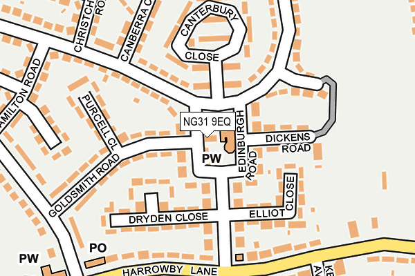 NG31 9EQ map - OS OpenMap – Local (Ordnance Survey) NG31 9EQ map - OS OpenMap – Local (Ordnance Survey)