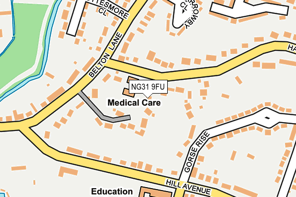 NG31 9FU map - OS OpenMap – Local (Ordnance Survey) NG31 9FU map - OS OpenMap – Local (Ordnance Survey)