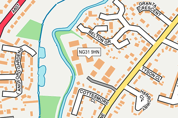 NG31 9HN map - OS OpenMap – Local (Ordnance Survey) NG31 9HN map - OS OpenMap – Local (Ordnance Survey)