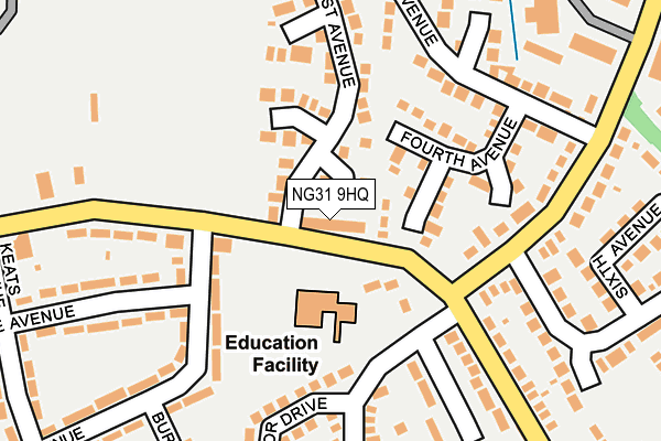 NG31 9HQ map - OS OpenMap – Local (Ordnance Survey) NG31 9HQ map - OS OpenMap – Local (Ordnance Survey)