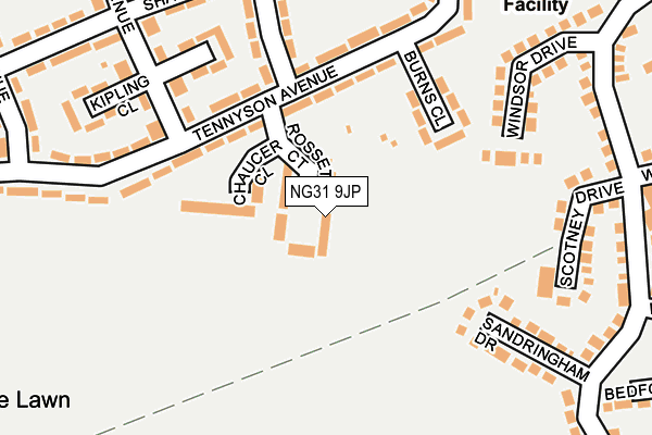 NG31 9JP map - OS OpenMap – Local (Ordnance Survey) NG31 9JP map - OS OpenMap – Local (Ordnance Survey)