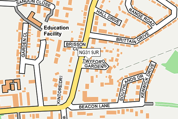 NG31 9JR map - OS OpenMap – Local (Ordnance Survey) NG31 9JR map - OS OpenMap – Local (Ordnance Survey)