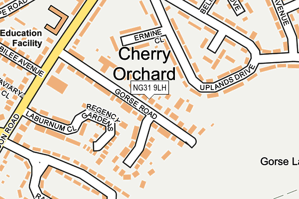 NG31 9LH map - OS OpenMap – Local (Ordnance Survey) NG31 9LH map - OS OpenMap – Local (Ordnance Survey)