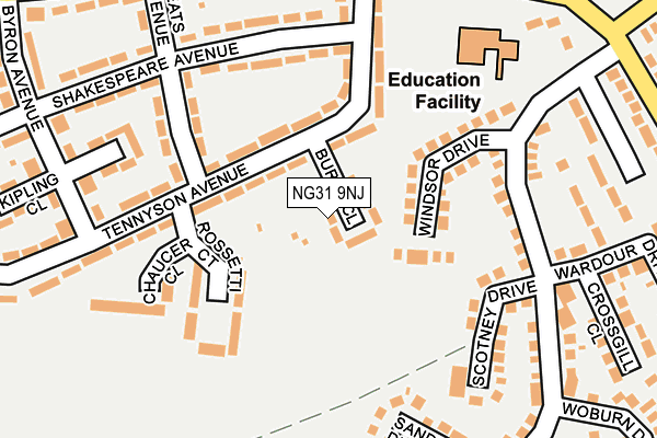 NG31 9NJ map - OS OpenMap – Local (Ordnance Survey) NG31 9NJ map - OS OpenMap – Local (Ordnance Survey)