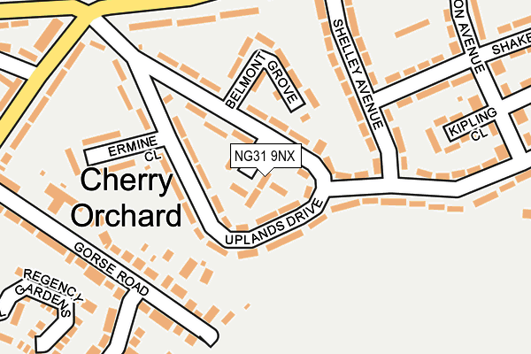 NG31 9NX map - OS OpenMap – Local (Ordnance Survey) NG31 9NX map - OS OpenMap – Local (Ordnance Survey)