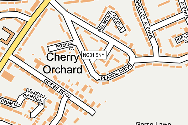 NG31 9NY map - OS OpenMap – Local (Ordnance Survey) NG31 9NY map - OS OpenMap – Local (Ordnance Survey)