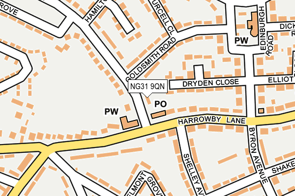 NG31 9QN map - OS OpenMap – Local (Ordnance Survey) NG31 9QN map - OS OpenMap – Local (Ordnance Survey)