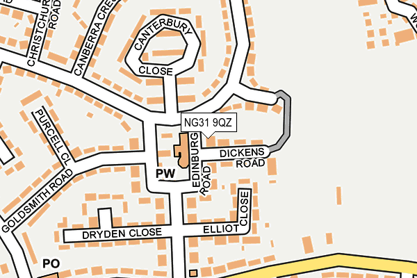 NG31 9QZ map - OS OpenMap – Local (Ordnance Survey) NG31 9QZ map - OS OpenMap – Local (Ordnance Survey)