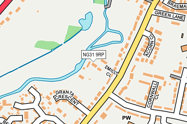 NG31 9RP map - OS OpenMap – Local (Ordnance Survey) NG31 9RP map - OS OpenMap – Local (Ordnance Survey)