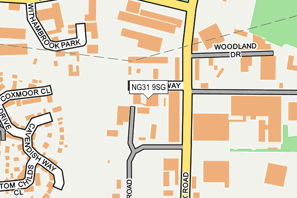 NG31 9SG map - OS OpenMap – Local (Ordnance Survey) NG31 9SG map - OS OpenMap – Local (Ordnance Survey)