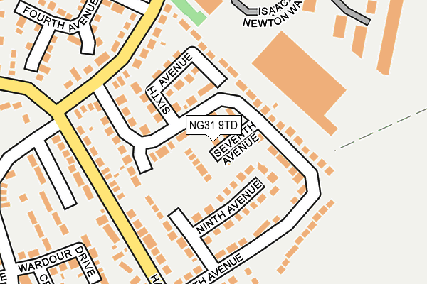 NG31 9TD map - OS OpenMap – Local (Ordnance Survey) NG31 9TD map - OS OpenMap – Local (Ordnance Survey)
