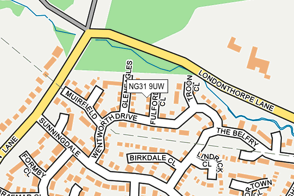 NG31 9UW map - OS OpenMap – Local (Ordnance Survey) NG31 9UW map - OS OpenMap – Local (Ordnance Survey)