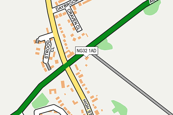 NG32 1AD map - OS OpenMap – Local (Ordnance Survey) NG32 1AD map - OS OpenMap – Local (Ordnance Survey)