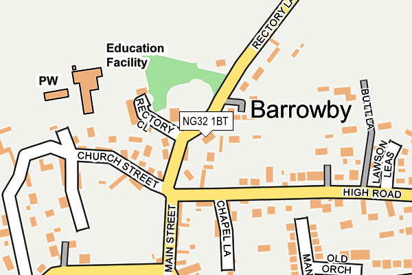 NG32 1BT map - OS OpenMap – Local (Ordnance Survey) NG32 1BT map - OS OpenMap – Local (Ordnance Survey)