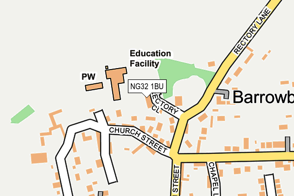 NG32 1BU map - OS OpenMap – Local (Ordnance Survey) NG32 1BU map - OS OpenMap – Local (Ordnance Survey)