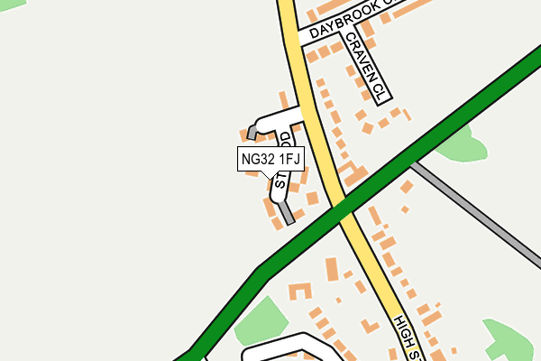 NG32 1FJ map - OS OpenMap – Local (Ordnance Survey) NG32 1FJ map - OS OpenMap – Local (Ordnance Survey)