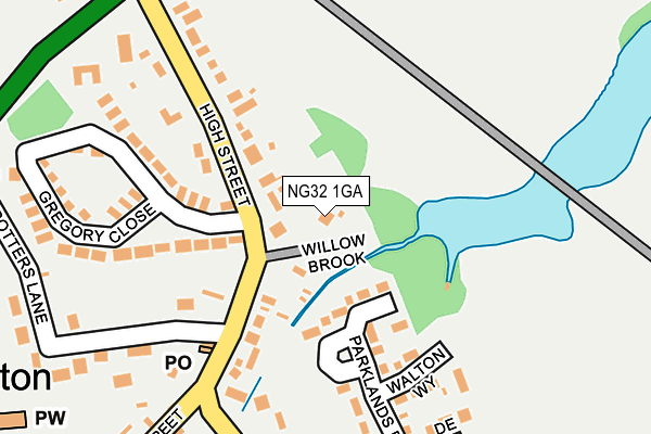 NG32 1GA map - OS OpenMap – Local (Ordnance Survey) NG32 1GA map - OS OpenMap – Local (Ordnance Survey)