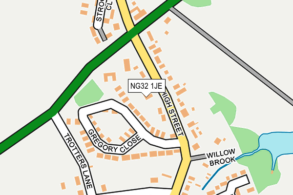 NG32 1JE map - OS OpenMap – Local (Ordnance Survey) NG32 1JE map - OS OpenMap – Local (Ordnance Survey)