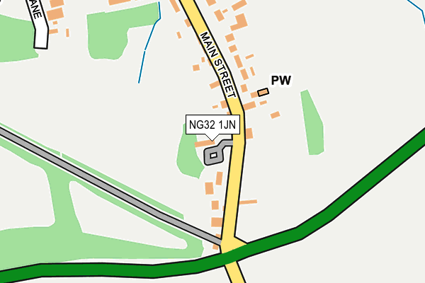 NG32 1JN map - OS OpenMap – Local (Ordnance Survey) NG32 1JN map - OS OpenMap – Local (Ordnance Survey)