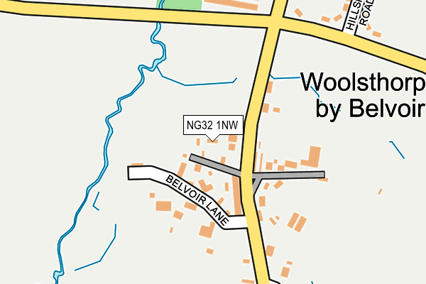 NG32 1NW map - OS OpenMap – Local (Ordnance Survey) NG32 1NW map - OS OpenMap – Local (Ordnance Survey)