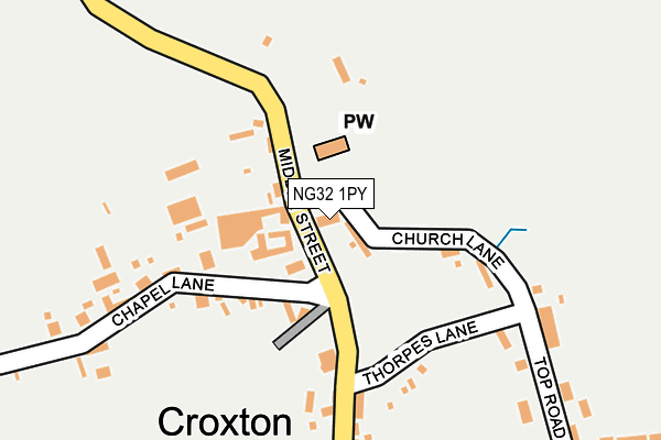 NG32 1PY map - OS OpenMap – Local (Ordnance Survey) NG32 1PY map - OS OpenMap – Local (Ordnance Survey)