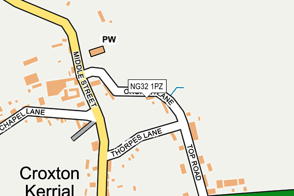 NG32 1PZ map - OS OpenMap – Local (Ordnance Survey) NG32 1PZ map - OS OpenMap – Local (Ordnance Survey)