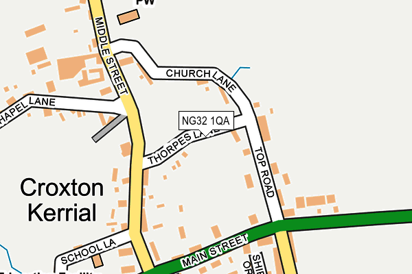 NG32 1QA map - OS OpenMap – Local (Ordnance Survey) NG32 1QA map - OS OpenMap – Local (Ordnance Survey)