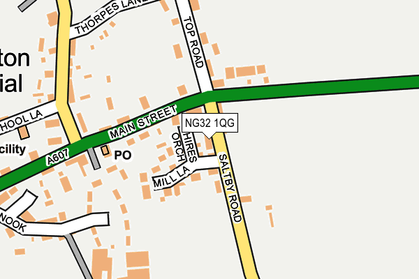 NG32 1QG map - OS OpenMap – Local (Ordnance Survey) NG32 1QG map - OS OpenMap – Local (Ordnance Survey)