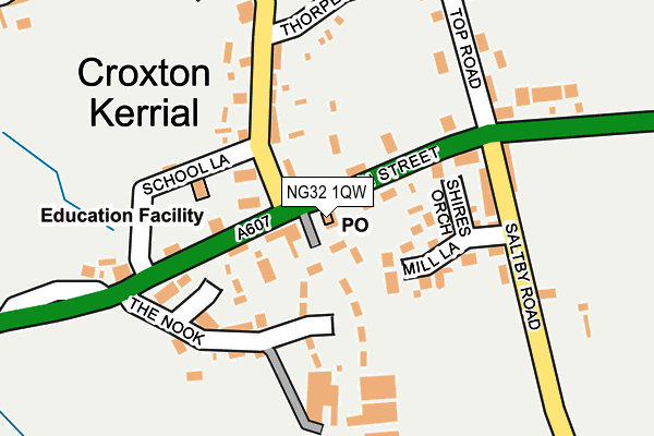 NG32 1QW map - OS OpenMap – Local (Ordnance Survey) NG32 1QW map - OS OpenMap – Local (Ordnance Survey)