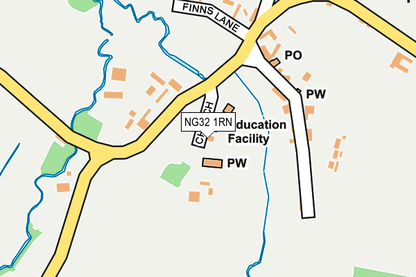 NG32 1RN map - OS OpenMap – Local (Ordnance Survey) NG32 1RN map - OS OpenMap – Local (Ordnance Survey)