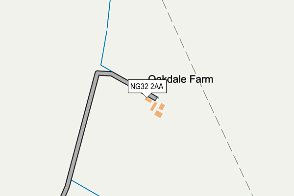 NG32 2AA map - OS OpenMap – Local (Ordnance Survey) NG32 2AA map - OS OpenMap – Local (Ordnance Survey)