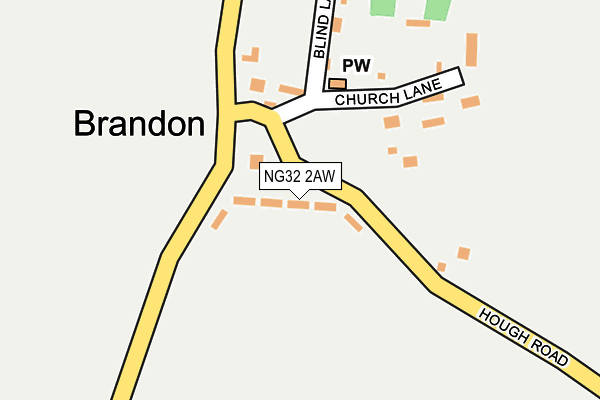 NG32 2AW map - OS OpenMap – Local (Ordnance Survey) NG32 2AW map - OS OpenMap – Local (Ordnance Survey)