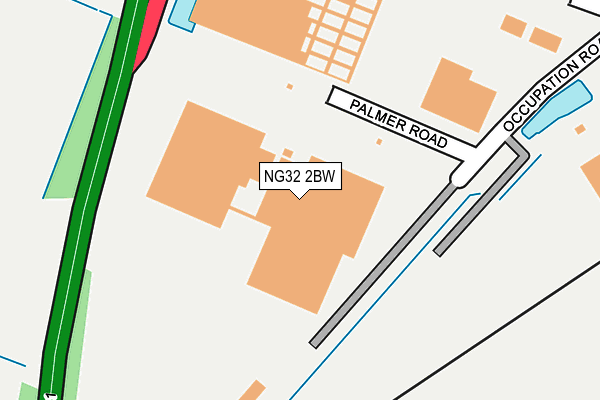 NG32 2BW map - OS OpenMap – Local (Ordnance Survey) NG32 2BW map - OS OpenMap – Local (Ordnance Survey)