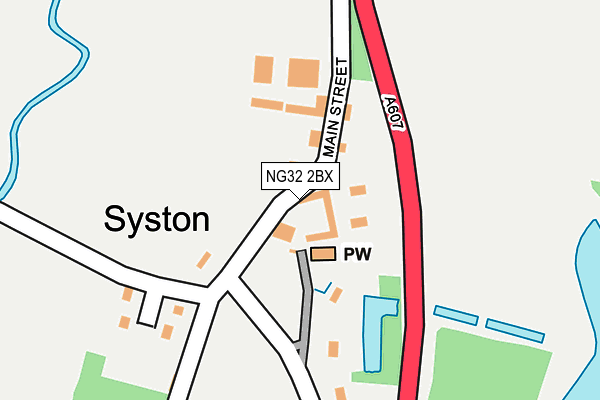 NG32 2BX map - OS OpenMap – Local (Ordnance Survey) NG32 2BX map - OS OpenMap – Local (Ordnance Survey)