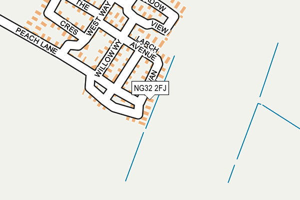 NG32 2FJ map - OS OpenMap – Local (Ordnance Survey) NG32 2FJ map - OS OpenMap – Local (Ordnance Survey)