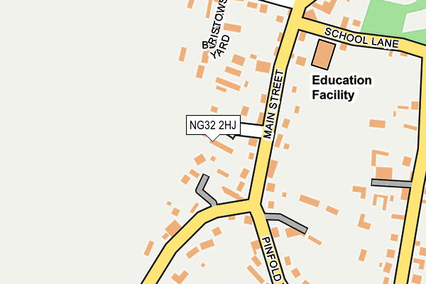 NG32 2HJ map - OS OpenMap – Local (Ordnance Survey) NG32 2HJ map - OS OpenMap – Local (Ordnance Survey)